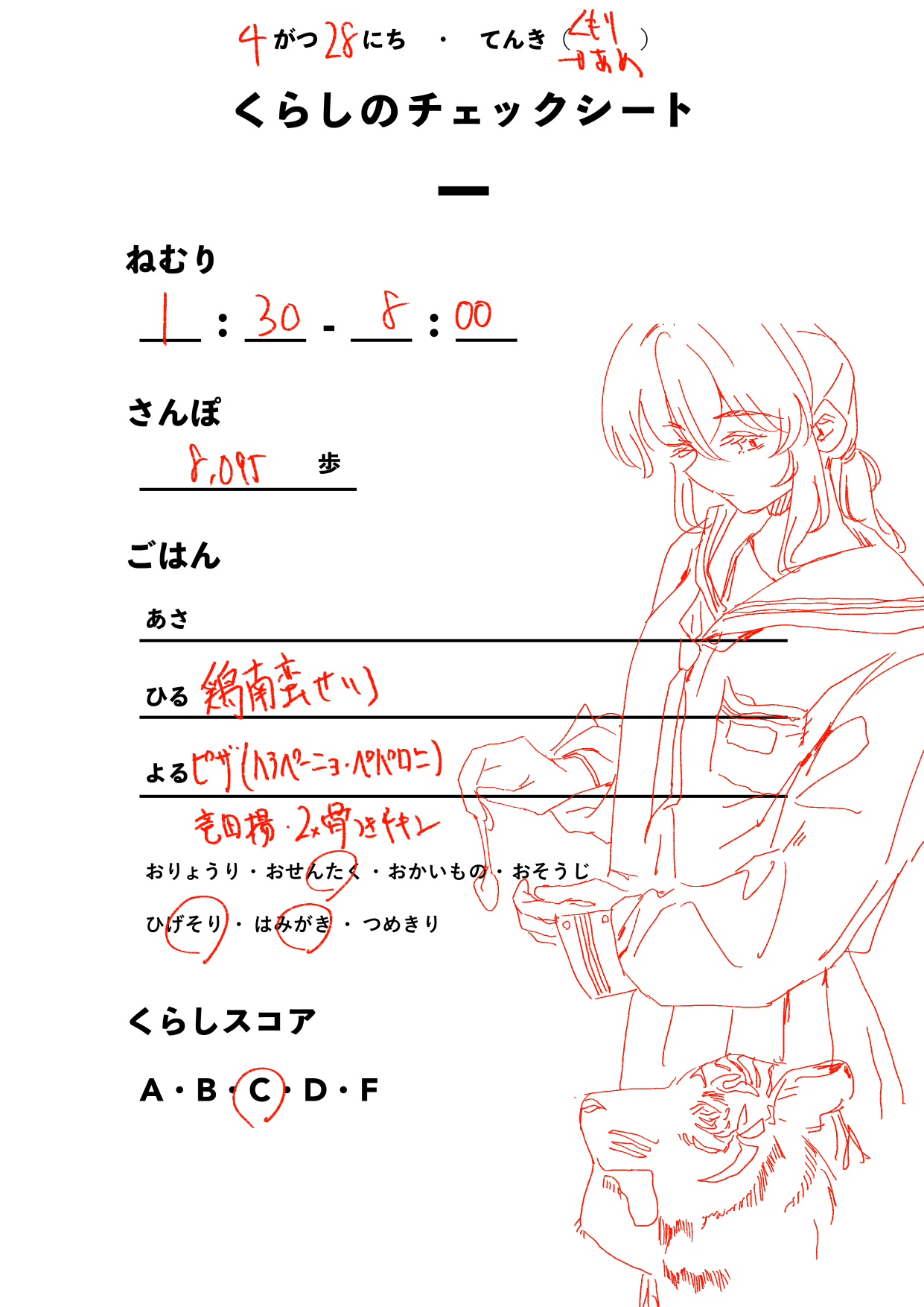 くらしのチェックシート