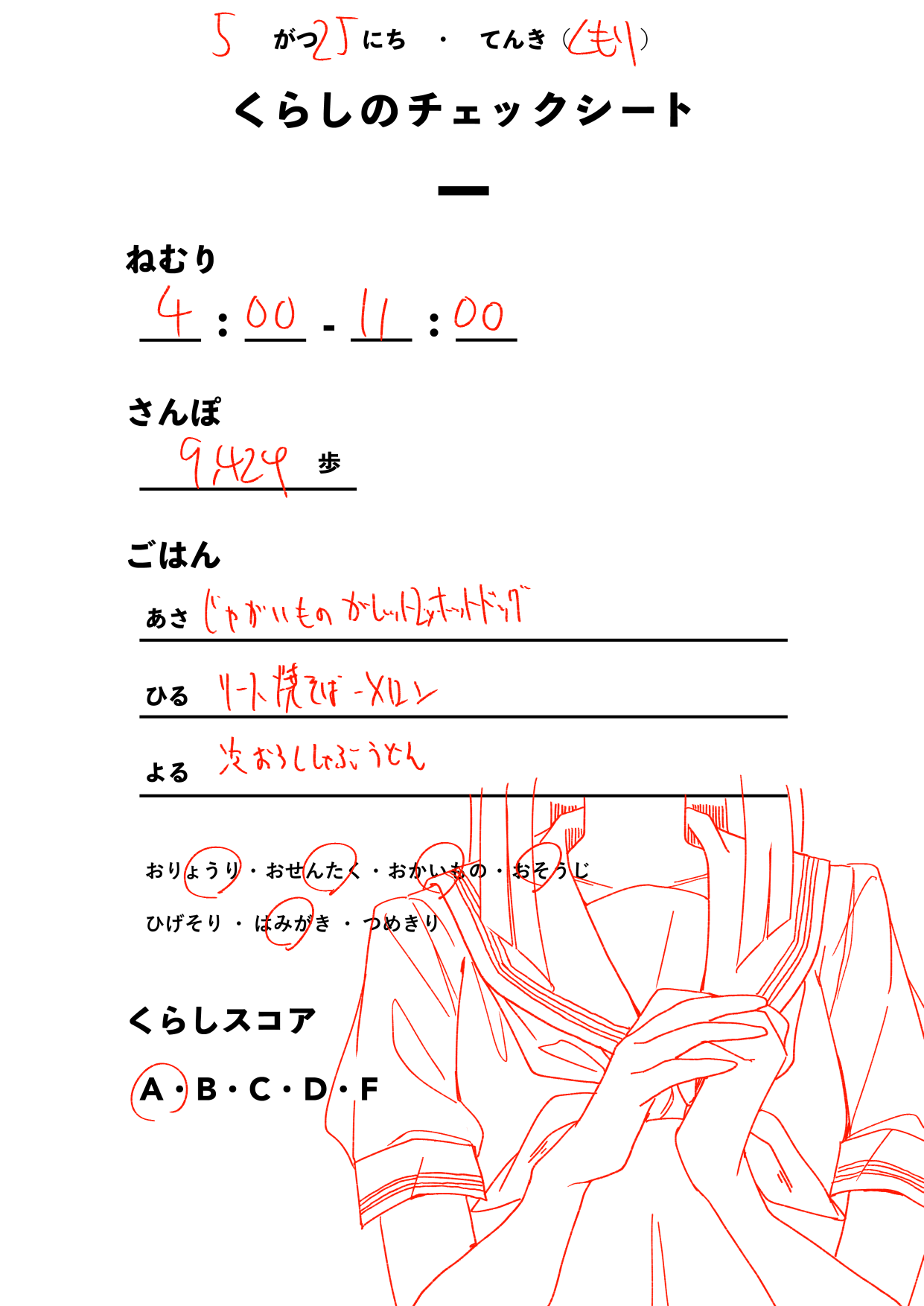 くらしのチェックシート