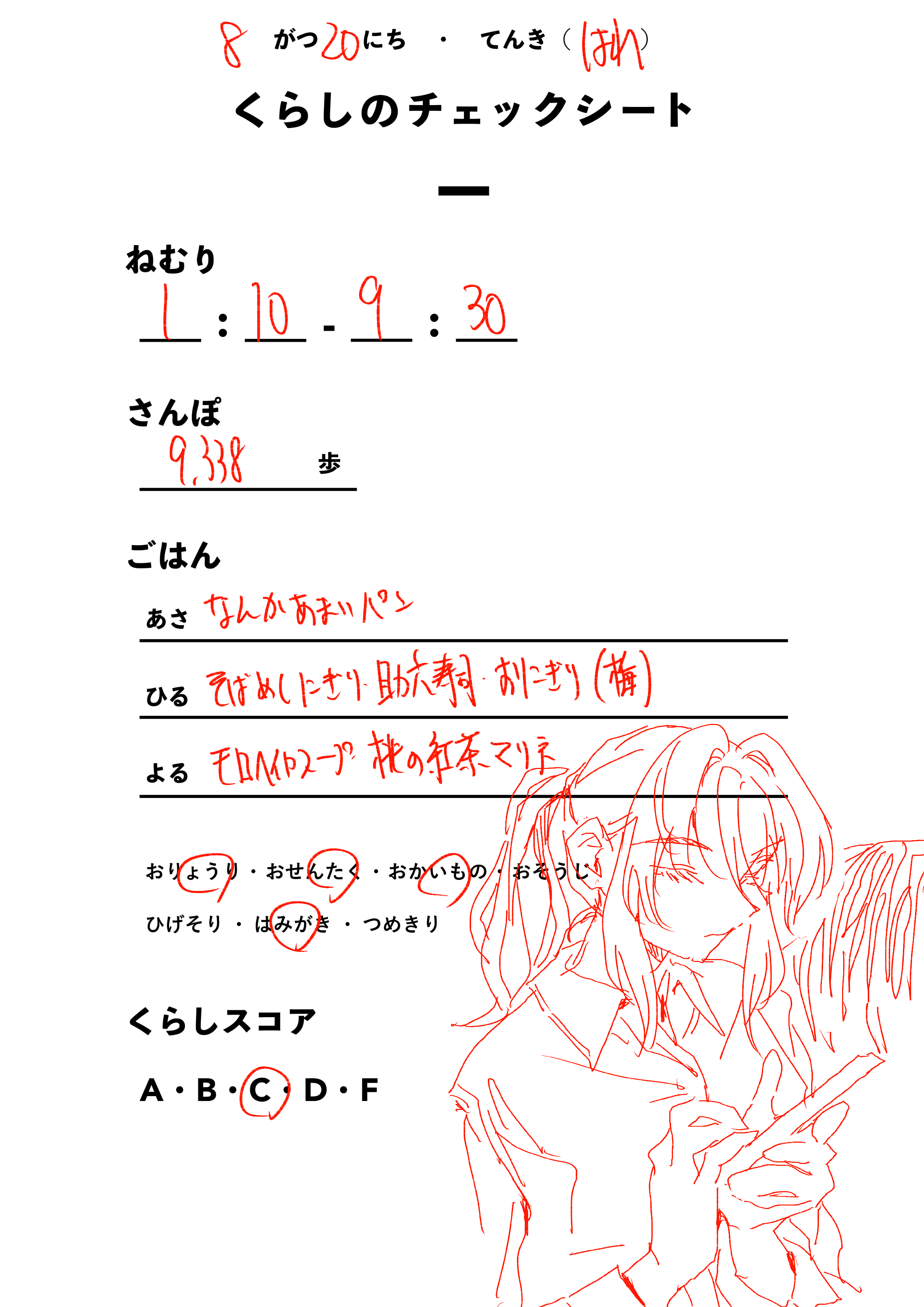 くらしのチェックシート