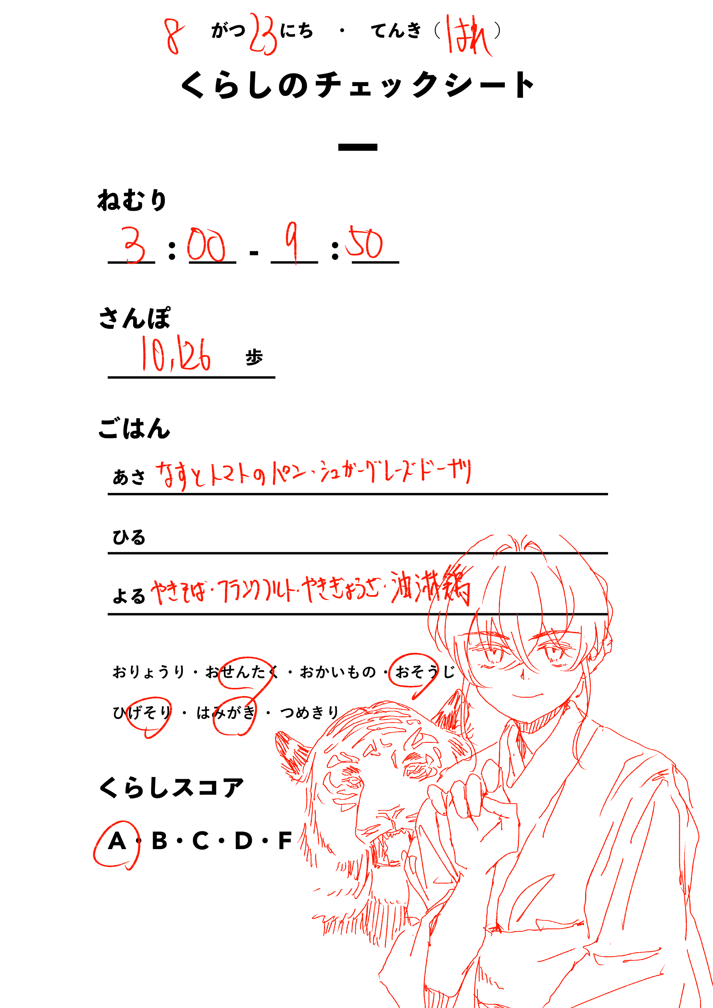 くらしのチェックシート