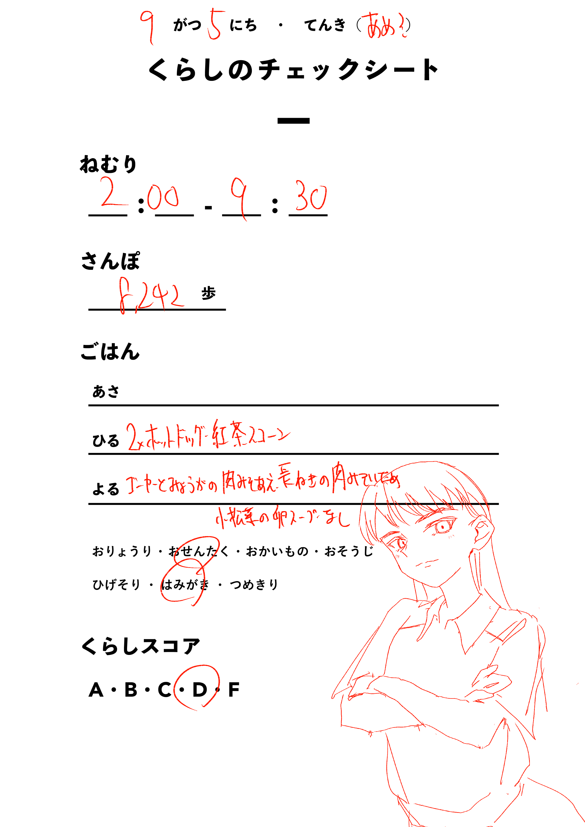 くらしのチェックシート