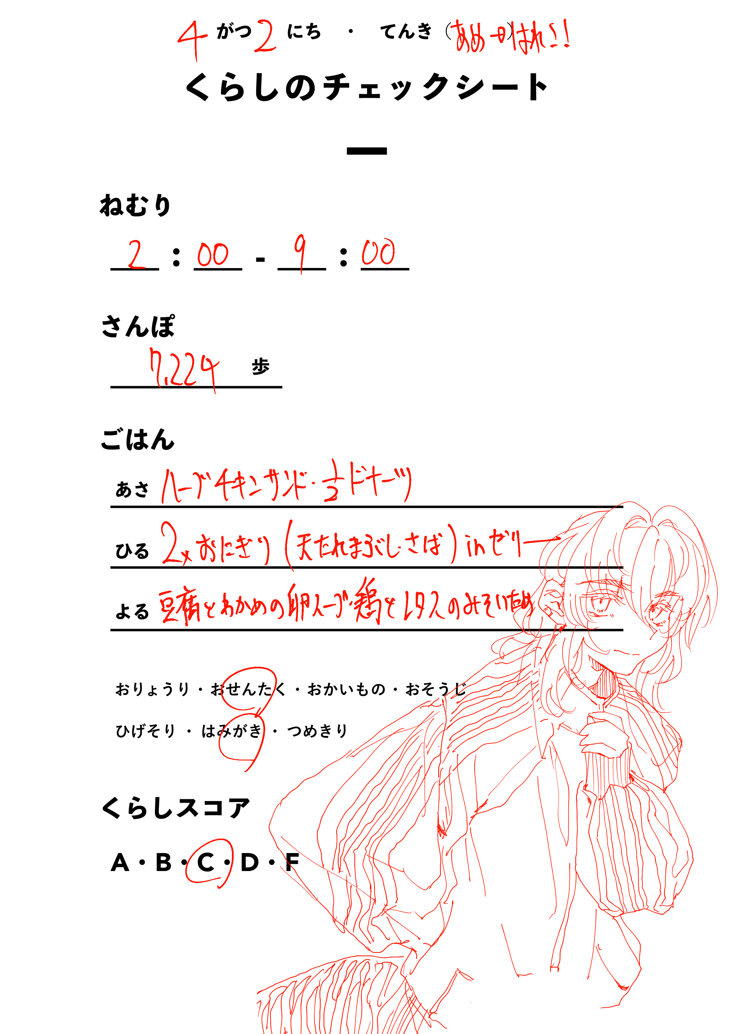 くらしのチェックシート