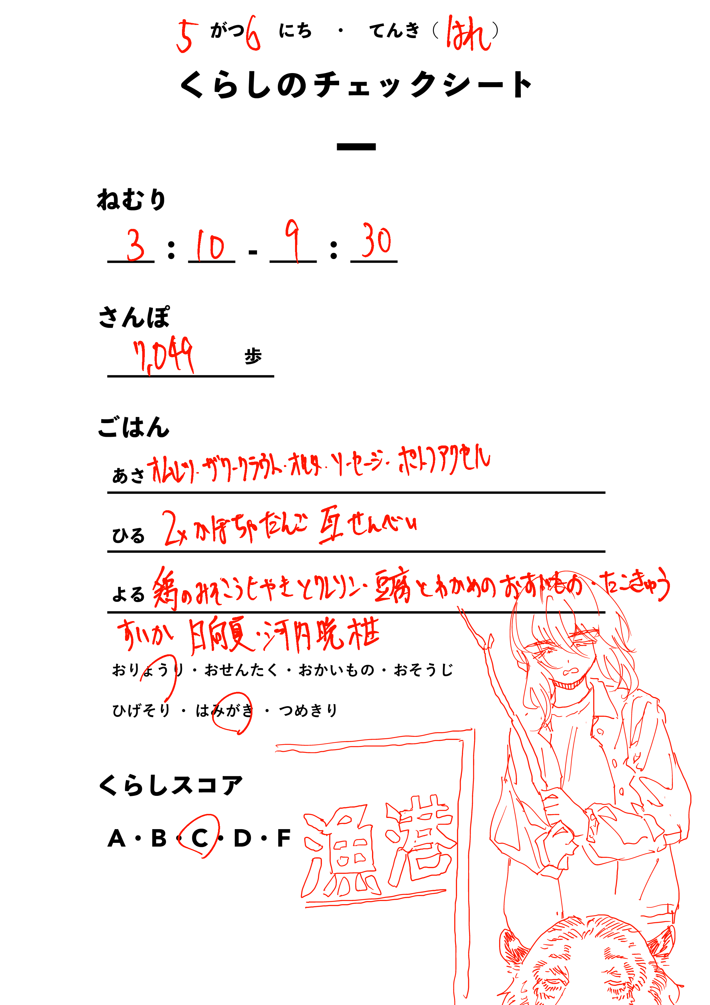 くらしのチェックシート