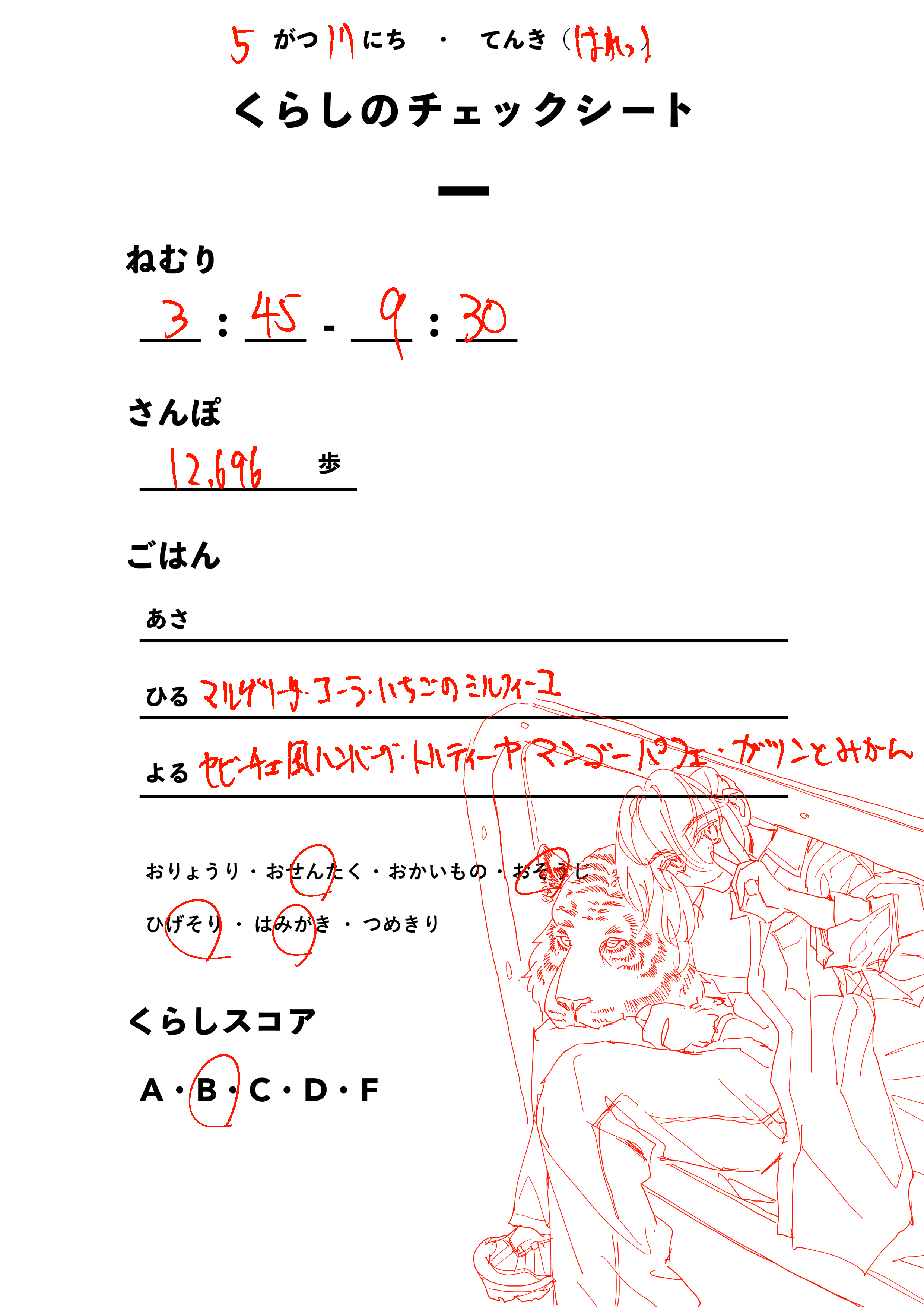 くらしのチェックシート
