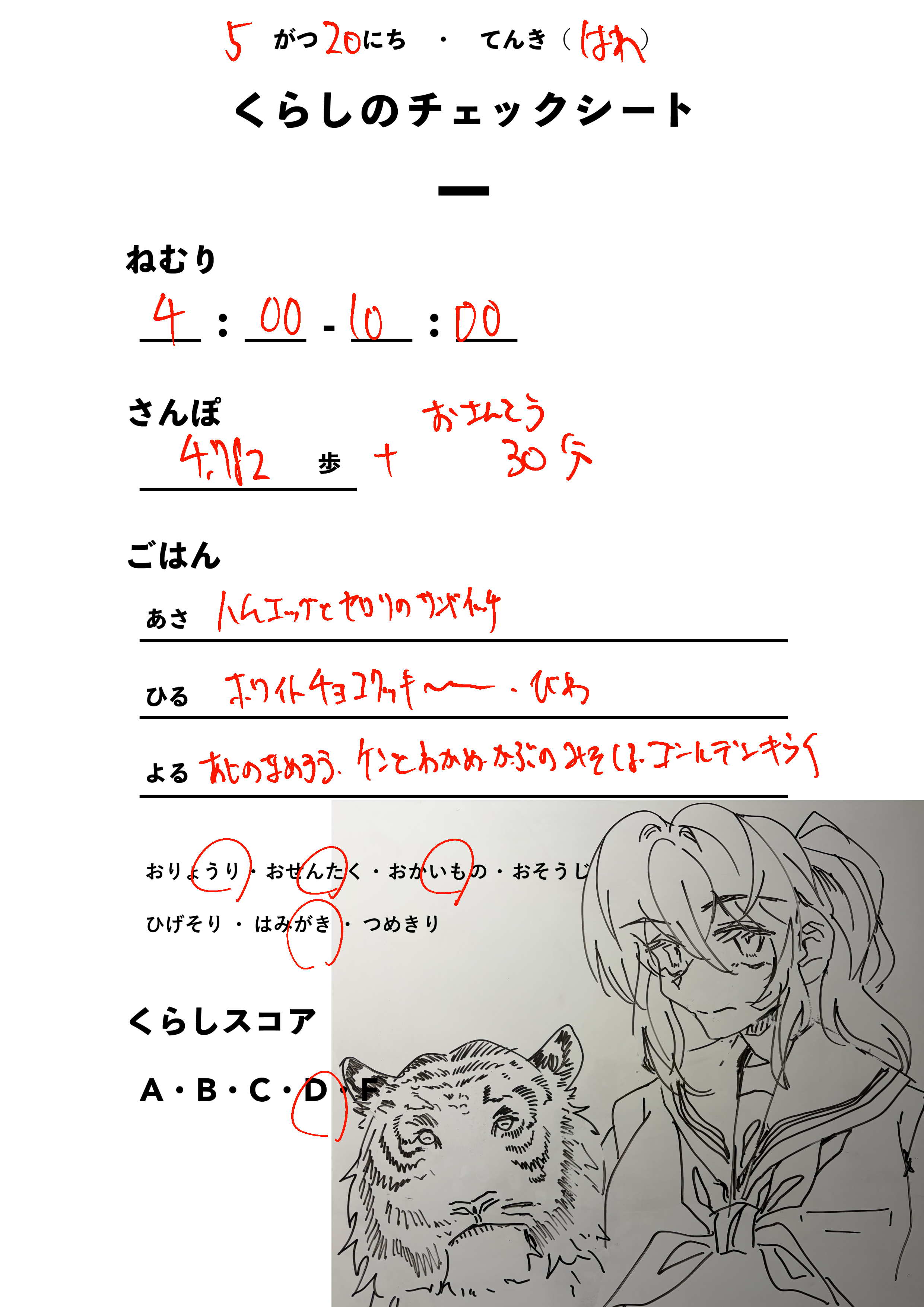くらしのチェックシート