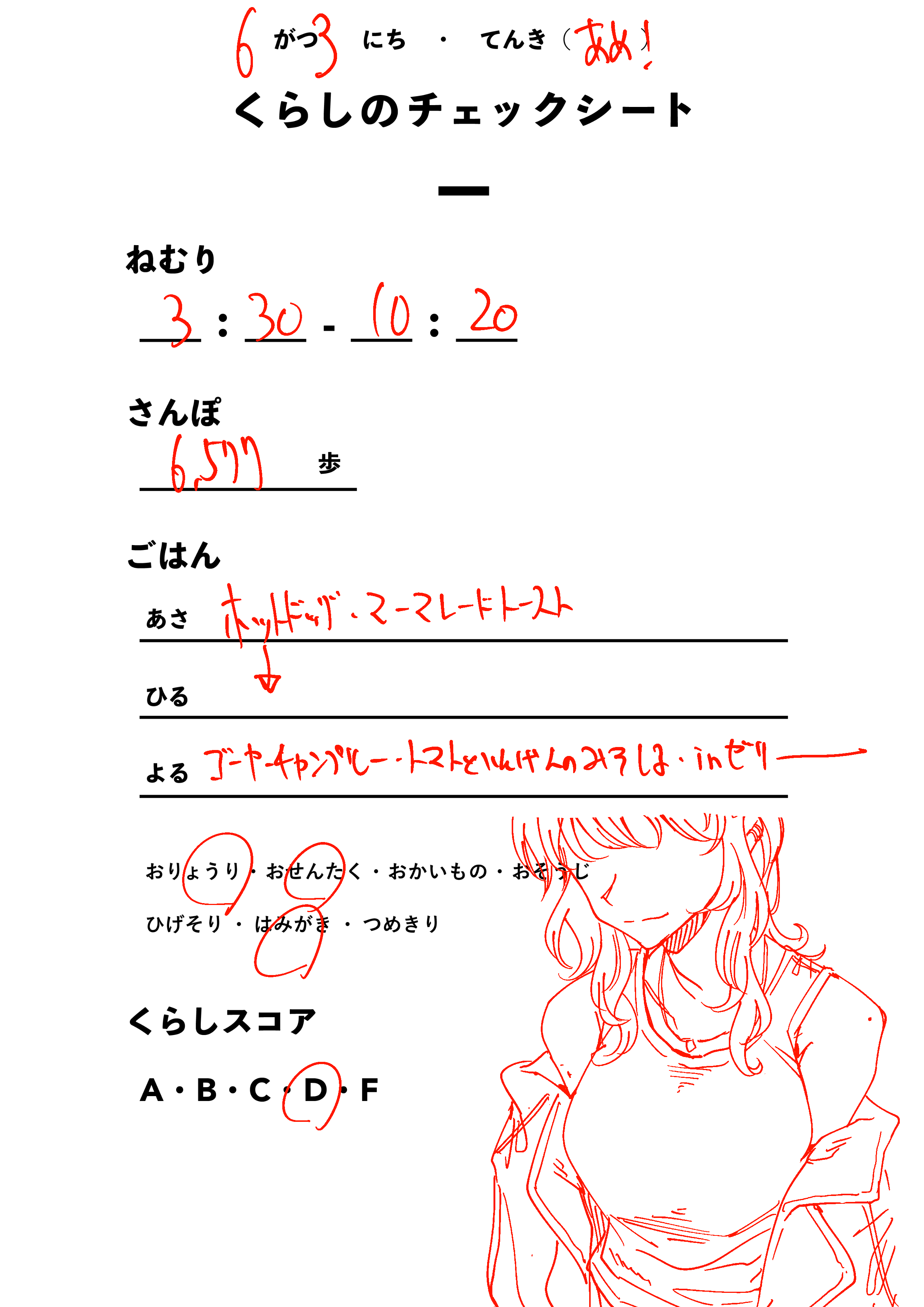 くらしのチェックシート