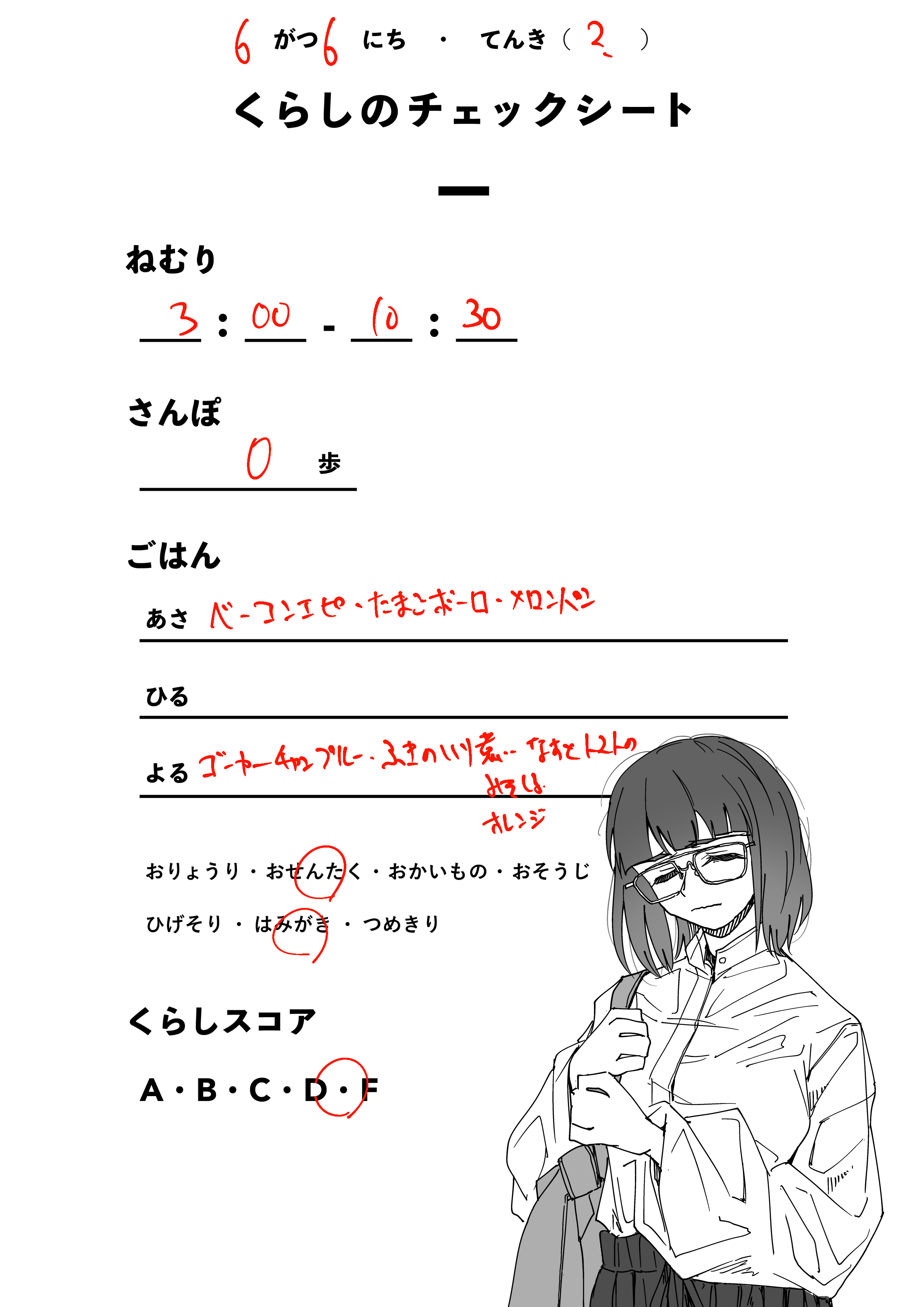 くらしのチェックシート