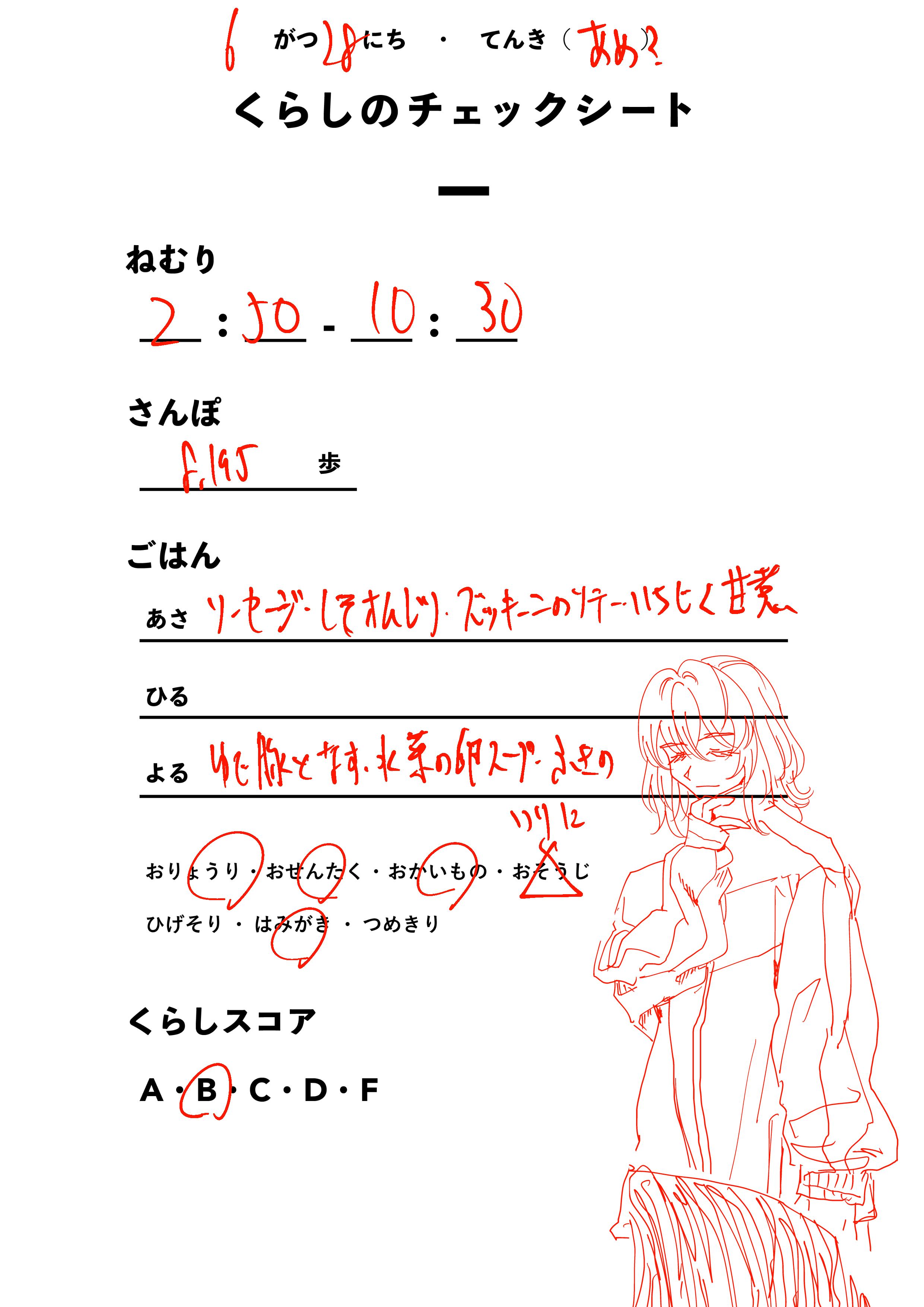 くらしのチェックシート