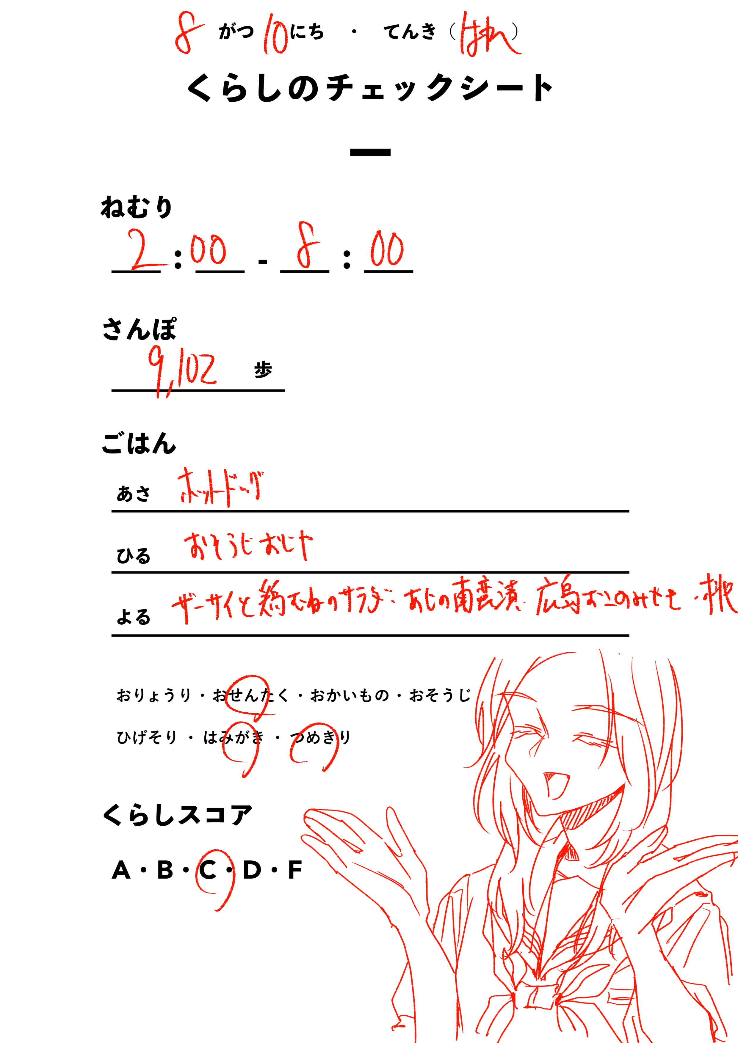 くらしのチェックシート