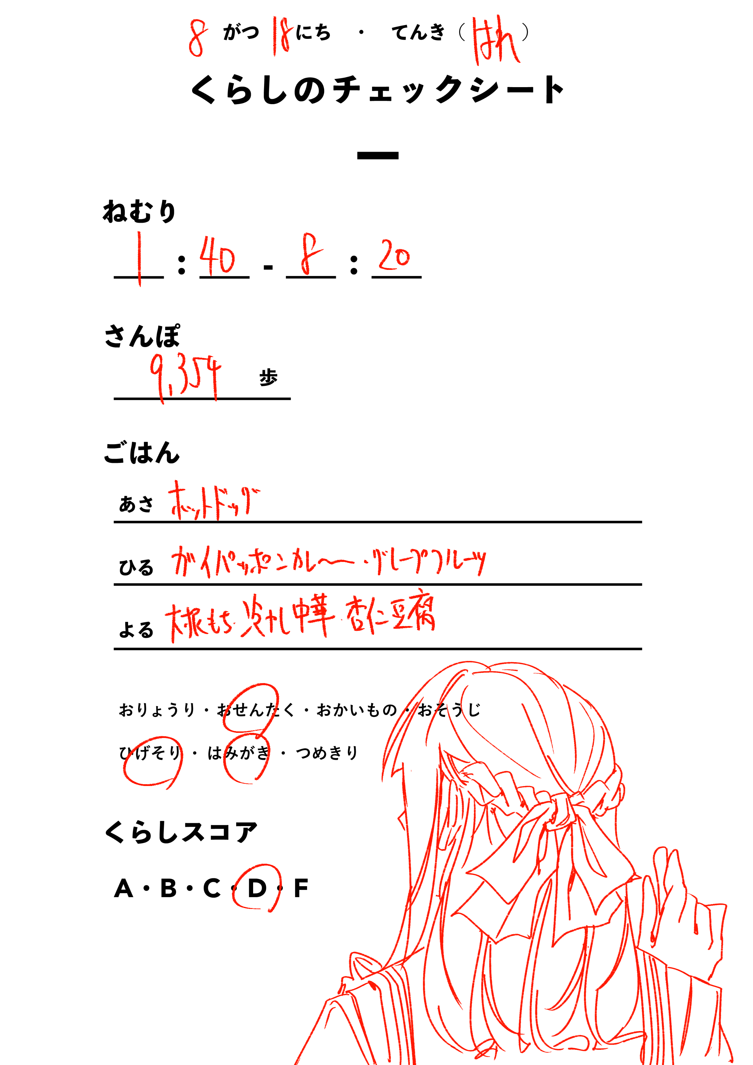 くらしのチェックシート